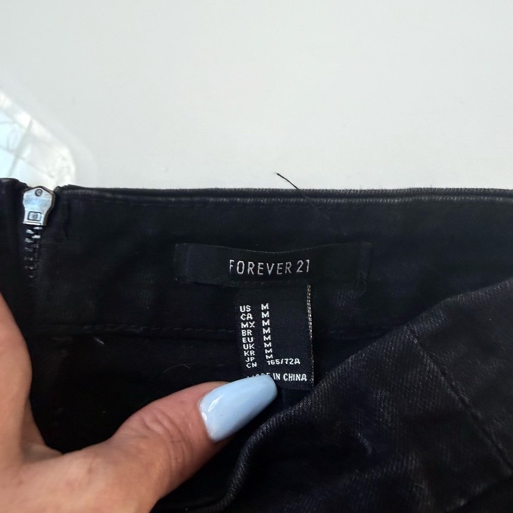 Forever 21 Black Mini Skirt with Side Zip